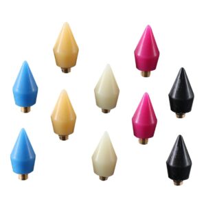 Hemoton Diy Nail Art Pen Head 10pcs Mixed Colors Dotting Pen Head Rhinestone Nail Pencil Gems Picking Perfect for Gel French Manicure