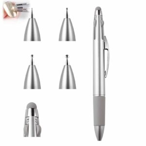 5 in 1 Nail Art Dotting Pen, Nail Dotting Pen Press Type 5 in 1, Ballpoint Pen Design Nail Dotting Tools, Nail Design Tools, Rhinestone Picker Tool, Professional Nail Art Tool (1PCS)