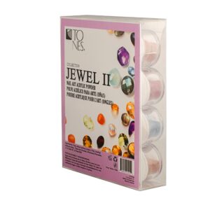 Tones Acrylic Nail Powder Collection – Premium Acrylic Powder Set for Nail Design> Sculpting> and Encapsulated Nail Art – Set of 12 Acrylic Powder Colors (Jewel II)