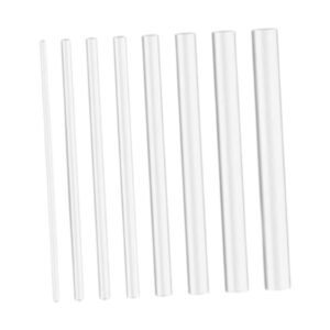 Tachiuwa 8Pcs Acrylic Rods Mandala Dotting Tools Versatile Assorted Sizes Mandala Painting Dotting Pens for Rocks Painting Nail Art, Clear