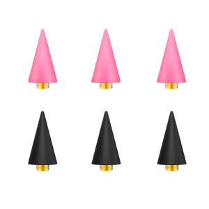OIFEN 6Pcs Replacement Wax Tips for Rhinestone Picker Tool,Pink + Black