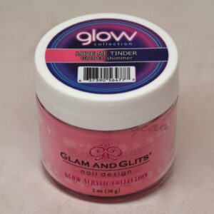Glam and Glits ACRYLIC Glow in the Dark Dip Powder – Love Me Tinder 2043