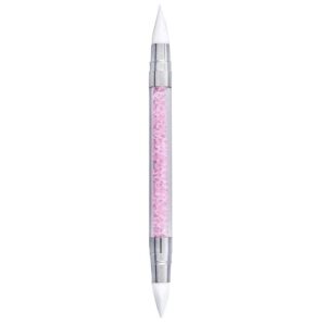 PurYupearl Dual Tipped Silicone Carving Dotting Pen Nail Art Tools Manicure DIY Nail Art Brush Dotting Tools for Home Salon Gel Manicure Tools，Tools,Nail Art Brushes (Pink)