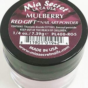 Mia Secret Nail Art Powder Red Gift Collection – .25 oz (Mulberry)