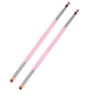 SOESFOUFU 2pcs Double-ended Nail Art Brush Set Multi-purpose Nail Pen Gradient Dye Pen for Home Salon Use