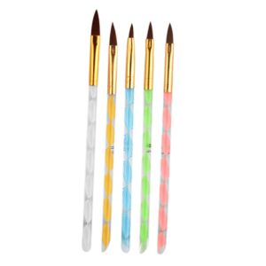 NOLITOY Professional Nail Art Pens Set 5pcs Manicure Pens for Gel Line Drawing Precision Brush for Nail Art Details