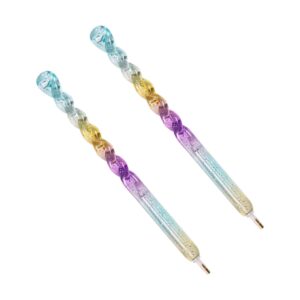 CANIGHT 2pcs Diamond Picture Dotting Pen Rhinestones Picker Tool Plastic Nail Point Pen Non-deformation Design Ideal for Professional and Diy Projects