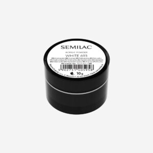 Semilac White Matte Nail Powder – Acrylic Powder for Structural Nail Art