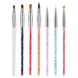 Girl’s Multifunctional DIY Nail Liner Pen 7PCS Rhinestone Professional Reusable Nail Art Pen