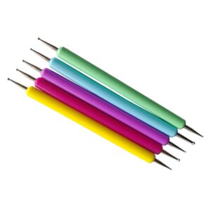 DEARMAMY 5pcs Nail Art Dotting Tools Elegant Design for Manicure and DIY Nail Painting Convenient and Durable Dot Painting Supplies for Home and Salon Use