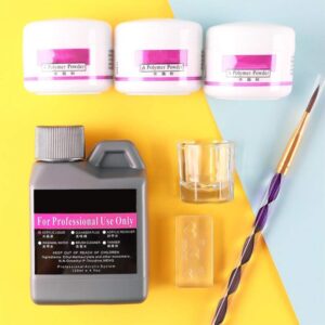 Acrylic Powder Nail Polymer Powder Nail Art Pedicure Tips Acrylic Powder Tools Ultrahigh Gloss> Toughness> Shiny Highlights> Wear resistant Includes (Assorted Color)