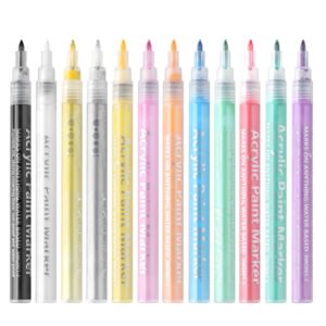 KASFDBMO 12 Colors Nail Art Pen Quick Dry Pens Fine Tip Nail Painting Drawing Nail Pens For Flower Lines 12-color Nail Pens Nail Art Pen Drawing Paint Liner Nail Beauty