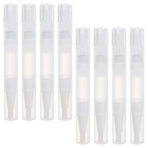 minkissy 8Pcs Nail polish twist pen clear container dispenser container transparent nail polish lipgloss base cosmetic nail pen Nail Art Oil Tube Cuticle Revitalize Oil Pens