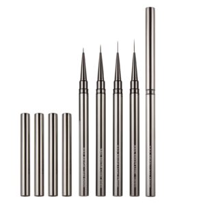 5PCS Nail Art Liner Brushes Nails Gel Polish Painting Nail Art Design Brush Pen Set Nail Dotting Painting Drawing Pen Nail Art Liner Brush Set With Cap Nail Art Liner Brushes Polish Painting