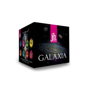 JH NAILS acrylic collection 8 units each of 1/4 oz> colored acrylics> acrylic with glitters> No Nail Lamp Needed> 3D Acrylic Nail Art French (Galaxia)