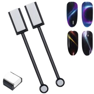 Baychon 3D Cat Eye Gel Nail Polish Wand>Nail Magnet for Nail Art Tools(2 Psc)