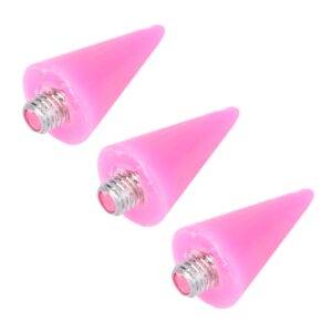 CALLARON 3-piece Acrylic Dotting Pen Tip for Nail Art Replacement Drill Bit Rhinestone Picker Head Dual-ended Wax Nail Art Tools