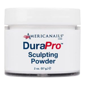 Americanails DuraPro – Sculpting Powder – Professional Nail Acrylic Powder -Smooth Finish> Quick Dry> No Lamp Needed – Ideal for Nail Sculpting & Designing 2 oz. Bright White
