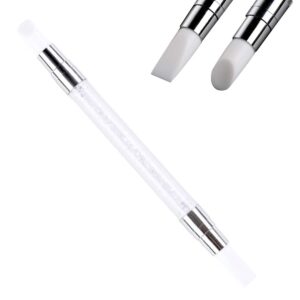 Angzhili 1 Piece Nail Art Sculpture Pen,Silicone Nail Art Pen,Double Head Nail Painting Pen DIY Manicure Tool