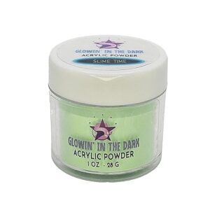 5Star Beauty Bar Glowin’ in the Dark Acrylic Powder – Nail Powder for Pop Color and Glowing Effects (Slime Time> 1 Oz)