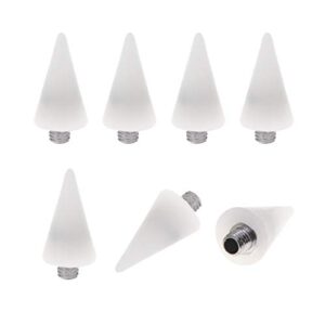 Lurrose 10pcs Replacement Head for Rhinestone Picker Dotting Pen Wax Head Tip Nail Art Tool (White)