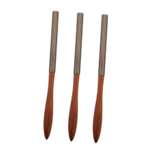 WOFASHPURET 3pcs Nail Art Brush Set Nail Gel Brush Flat Head Ergonomic Wooden Handle Manicure Accessory