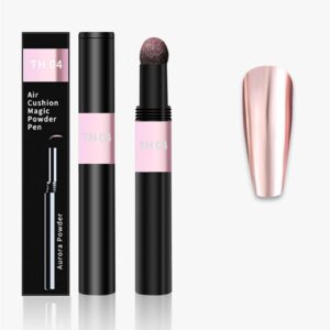ZITIANY 6 Colors Chrome Air Cushion Nail Powder Pen>Holographic Nails Powder with Mirror Effect>Manicure Cushion Magic Pen>Manicure Cushion>Laser Gold Silver Colored Phantom Sponge Nail Pen