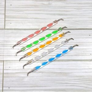 Set of 5 Mandala Curved Dotting Tool Pen Stylus Assorted Dot Sizes Boho Decor Art Nail Art
