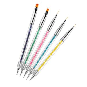 Hemoton 5pcs Nail Art Line Painting Liner Drawing Pen Set for Manicure Diy Nail Art Painting Pen Tools