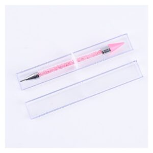 GUISHANLI 1pc Dotting Pen with Crystal Handle Wax Pencil 4Colors Crystal Beads Handle Dotting Pen Nail Art Tool Decoration Manicure (Color : Deep Blue)