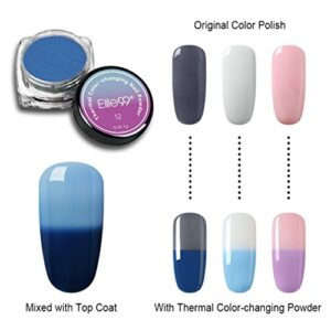 Elite99 Thermal Color-changing Nail Powder Gradient UV Gel Manicure Nail Art Pigment Decoration 1g (012)