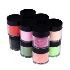 12 Colors Acrylic Nail Art Tips UV Gel Powder Dust Design Decoration for Women 3D Manicure