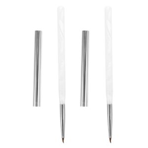 Ipetboom 2Pcs Nail Liner Brush Triangle Nail Art Pens for Fine Line Designs Durable and Portable Nail Tools for Salon Home Use for Gel Polish and Art