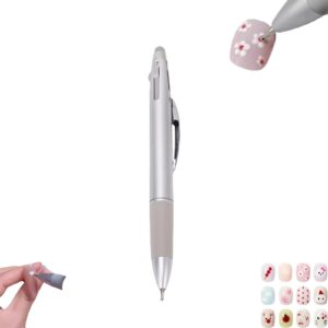 5 in 1 Nail Dotting Pen,5 in 1 Nail Art Dotting Pen,Thin Nail Art Dotting Drawing Pen,Dotting Tools Nail Art Wax Pen Refillable,for Beauty Salons and Diy Enthusiasts (1PC)