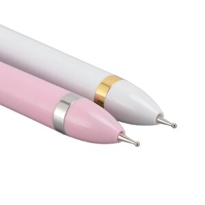 Nurnesy, 2pcs Nail Dotting Pen, 4 Pen Tips, Manicure Kit, Nail Dotting Pen Easy to Use, and Pink