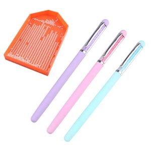Balacoo 3pcs Manicure Gem Pick up Applicator Clay Tool Rhinestones Gems Picking Tools Nail Point Pen Nail Art Sewing Crystals Beads Applicator Manicure Dotting Tools Suite Diamond