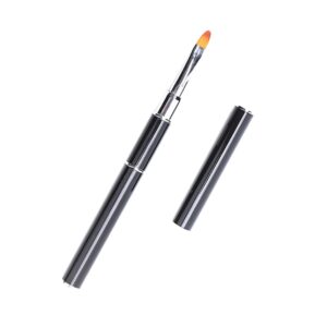 Hemoton Nail Pen Cuticle Pusher Peeler Dual Purpose Nail Tool for Gel Polish Removal Black for Home Salon