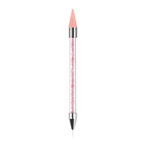 Pink Rhinestone Picker Tool – Rhinestone Applicator Dotting Wax Pen for DIY Nail Art,Nail Art Rhinestones,Nail Art Accessories,Nail Art and Polish