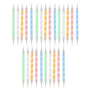 PESUMA 25Pcs 2 Way Dotting Pen Tool Nail Art Tip, Round Head Double Ended Dotting Pens Tool Set, Dot Paint Manicure kit for Nail Art Designs