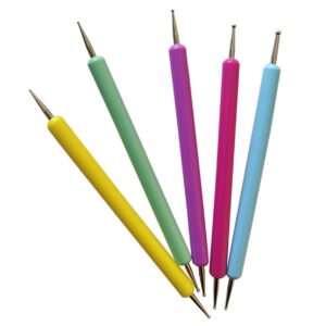 FOMIYES 5pcs Nail Art Tools Dotting Pen Brush Set for Nail Art Embellishment Tracing