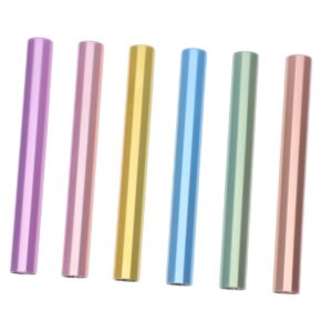 Hemoton 3sets Nail Art Brushed Caps Seal Nail Brush Metal Manicure Brush Caps 6pcs*3