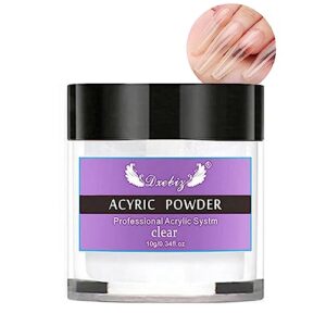 Clear Acrylic Powder for Nail- Nail Acrylic Powder – Acrylic False Nail Powders – Long Lasting Acrylic Powder Polymer for Acrylic Nail Extensions – Professional Acrylic Powder – 0.34 oz