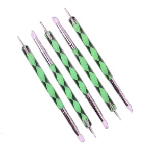 Yuniroom 5PCS Rhinestone Picker Dotting Pen, Double Head 2 Way Dotting Pen Rainbow Beads Handle Dual End 3D Manicure Tool DIY Nails Beauty Accessory (Color : Pink)