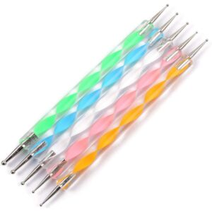 Dotting Tools, 5pcs Nail Double Sided Dotting Pen Tool Marbleizing Painting Nail Dotting Tool Nail Art Tool