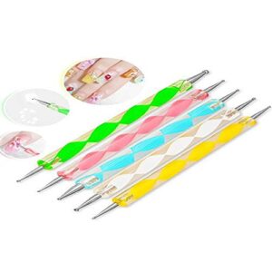 5 pcs/set Double Ended Nail Art Dotting Pen Painting Nail Dotting Tools Nail Art Tool Nail Art Supplies