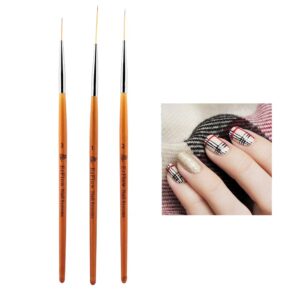 Nail Art Brushes,nail art brushes, 3Pcs Nail Art Drawing Line Brush fine line eptbsdu Dotting Tool Set nstonia liner Painting Pen