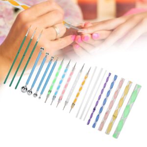20 pcs Dotting Pen Tool, Nail Dotting Pen, Nail Art Tip Dot Paint, Professional Double Sided Nail Design Kit Dotting Tools Nail Art Dotting Tool Acrylic Powders Liquids False Nails Accessories