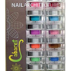 LE CHAT NailArchitecture Cabaret Collection (One 2 oz Acrylic Liquid + Twelve 4.75 gm. Color Polymer)