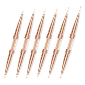 RSEHHRTE 6Pcs Fine Line Nails Art Brushes For Women Nails Art Liner Brush Acrylic Nail Design Brush Set Nail Striping Brush Detail Painting Pen