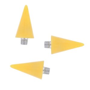LIFKOME 3Pcs Yellow Acrylic Dotting Pen Replacement Heads for Nail Art Precision Manicure Tools Wax Tip for Rhinestones and Gem DIY Nail Design Accessories
